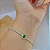 Pulseira Riviera Gota Verde Cravejada Zircônia Prata 925 Legítima - Imagem 2