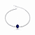 Pulseira Riviera Zircônia Azul Escuro Oval Prata 925 Legítima - Imagem 1