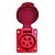 Tomada Industrial De Embutir Vermelho 3p+t+n 16a 6h 380-440v - Imagem 2
