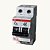Mini disjuntor termomagnético bipolar 10A S62-C10 2P ABB - Imagem 1