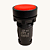 KIT 5 Botão Pulsador 22mm Vermelho Giovenzana - PLMN1.N - Imagem 1