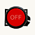Botao Pulsador Vermelho Giovenzana - PPRN1BL/OFF - Imagem 2