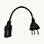 KIT 10 Cabo de Força Tripolar 10A 30cm 250V Conector C13 - Imagem 1