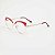 ÓCULOS DE GRAU TRITON EYEWEAR GATINHO METAL DOURADO COM VERMELHO - Imagem 1