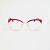 ÓCULOS DE GRAU TRITON EYEWEAR GATINHO METAL DOURADO COM VERMELHO - Imagem 2