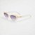 ÓCULOS DE SOL TRITON EYEWEAR RETRÔ ACETATO BEGE COM BRANCO - Imagem 1
