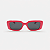 ÓCULOS DE SOL TRITON EYEWEAR INFANTIL RETANGULAR ACETATO VERMELHO - Imagem 2
