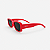 ÓCULOS DE SOL TRITON EYEWEAR INFANTIL RETANGULAR ACETATO VERMELHO - Imagem 1