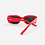 ÓCULOS DE SOL TRITON EYEWEAR INFANTIL RETANGULAR ACETATO VERMELHO - Imagem 3