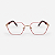 ARMAÇÃO DE GRAU TRITON EYEWEAR QUADRADO METAL DOURADO COM VERMELHO - Imagem 2
