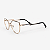 ARMAÇÃO DE GRAU TRITON EYEWEAR GATINHO METAL DOURADO COM PRETO - Imagem 1