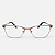 ARMAÇÃO DE GRAU TRITON EYEWEAR RETANGULAR METAL DOURADO COM ROSA - Imagem 2