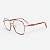 ARMAÇÃO DE GRAU TRITON EYEWEAR QUADRADO METAL PRETO COM VERMELHO - Imagem 1