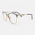ARMAÇÃO DE GRAU TRITON EYEWEAR GATINHO METAL DOURADO COM AZUL - Imagem 1