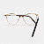 ARMAÇÃO DE GRAU TRITON EYEWEAR GATINHO METAL DOURADO COM AZUL - Imagem 3