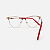 ARMAÇÃO DE GRAU TRITON EYEWEAR GATINHO METAL DOURADO COM VERMELHO - Imagem 3