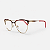 ARMAÇÃO DE GRAU TRITON EYEWEAR GATINHO METAL DOURADO COM VERMELHO - Imagem 1