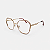 ARMAÇÃO DE GRAU TRITON EYEWEAR HEXAGONAL METAL DOURADO COM MARROM - Imagem 1