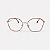 ARMAÇÃO DE GRAU TRITON EYEWEAR HEXAGONAL METAL DOURADO COM MARROM - Imagem 2