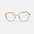 ARMAÇÃO DE GRAU TRITON EYEWEAR HEXAGONAL METAL DOURADO COM LARANJA - Imagem 2