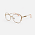 ARMAÇÃO DE GRAU TRITON EYEWEAR HEXAGONAL METAL DOURADO COM LARANJA - Imagem 1