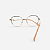 ARMAÇÃO DE GRAU TRITON EYEWEAR HEXAGONAL METAL DOURADO COM LARANJA - Imagem 3
