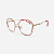 ARMAÇÃO DE GRAU TRITON EYEWEAR HEXAGONAL METAL DOURADO COM VERMELHO - Imagem 1