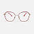 ARMAÇÃO DE GRAU TRITON EYEWEAR HEXAGONAL METAL DOURADO COM VERMELHO - Imagem 2