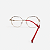 ARMAÇÃO DE GRAU TRITON EYEWEAR HEXAGONAL METAL DOURADO COM VERMELHO - Imagem 3
