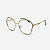 ARMAÇÃO DE GRAU TRITON EYEWEAR HEXAGONAL METAL DOURADO COM VERDE - Imagem 1
