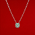 Colar Trevo Cravejado Verde em Prata 925 - Imagem 1