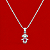 Colar Mini Menina com Zircônia Rosa em Prata 925 - Imagem 1