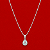 Colar Gota Cravejada em Prata 925 - Imagem 1