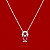 Colar Menina com Vestido de Zircônia Rosa em Prata 925 - Imagem 1