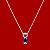 Colar Menino com Roupa de Zircônia Azul em Prata 925 - Imagem 1
