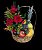 Cesta de Frutas com Rosas - Imagem 1
