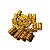Anel de Cabelo Regulável Para Tranças Dourado 100 Unidades - Imagem 1
