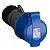 Acoplamento Com Prensa Cabos 3p+T 200- 250v 32a Ip44 9h Azul 332ec9 Abb - Imagem 1