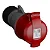 Acoplamento Com Prensa Cabos 3p+T 380- 415v 32a Ip44 6h Vermelho 332ec6 Abb - Imagem 1
