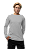 Camiseta Adulto M.Longa Cinza Claro em Algodão Penteado Fio 30.1 – Premium - Imagem 2