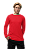 Camiseta Adulto M.Longa Vermelha em Algodão Penteado Fio 30.1 – Premium - Imagem 2