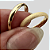 Aliança de Moeda antiga 3mm Tradicional Essência  Caelys Com Anel Solitário de Brinde Aliança só Love - Imagem 1