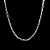 Corrente Masculina de Prata 925 Elo Cartier Cadeado – 3mm Fina e Estilosa | Alianças Só Love - Imagem 1