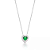 Gargantilha de Prata 925 Coração Verde Cravejado 8mm – Feminina e Delicada | Alianças Só Love - Imagem 1