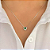 Gargantilha de Prata 925 Coração Verde Cravejado 8mm – Feminina e Delicada | Alianças Só Love - Imagem 2