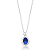 Gargantilha de Prata 925 Ponto de Luz Oval Azul Cravejado – Elegância e Serenidade | Alianças Só Love - Imagem 1