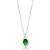 Gargantilha de Prata 925 Ponto de Luz Oval Verde Cravejado – Elegância e Serenidade | Alianças Só Love - Imagem 1