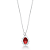 Gargantilha de Prata 925 Ponto de Luz Oval Vermelho Cravejado – Elegância e Serenidade | Alianças Só Love - Imagem 1