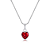 Conjunto de Prata 925 Ponto de Luz Coração vermelho – Elegância e Charme Feminino | Alianças Só Love - Imagem 3