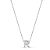 Gargantilha de Prata 925 Letra Cravejada – Personalize com a Inicial do Amor | Alianças Só Love - Imagem 1